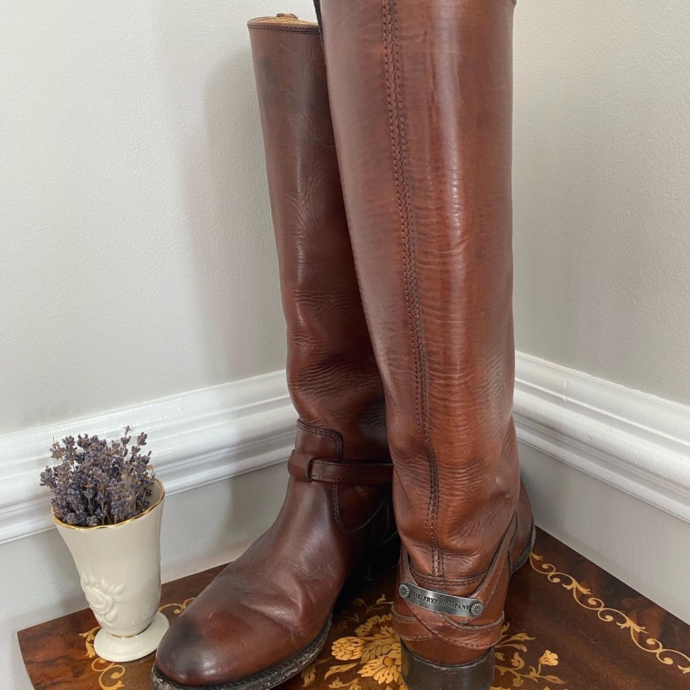Frye Womens Melissa Brown Riding Boots Size 5.5B (76976)